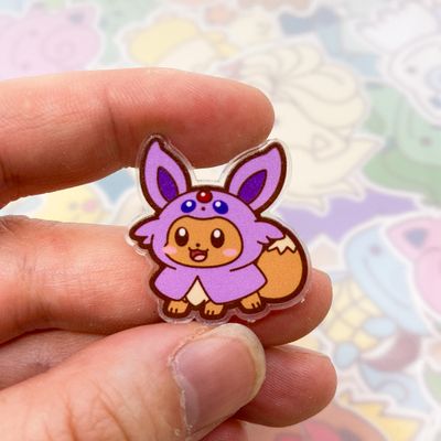 Espeon Hoodie Acrylic Pin