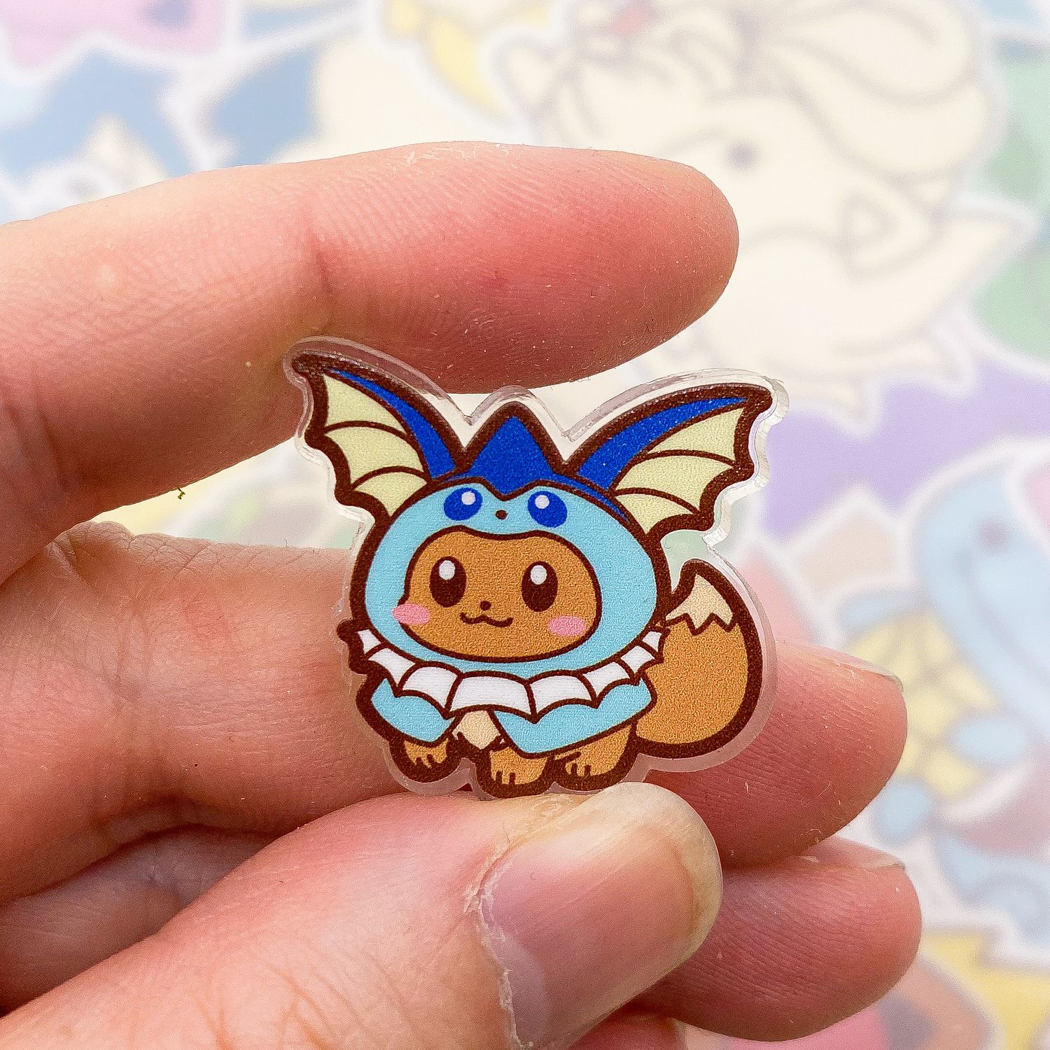 Vaporeon Hoodie Acrylic Pin
