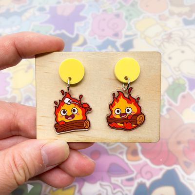 Calcifer 2 Earrings