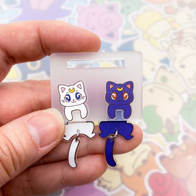 Luna Artemis Cat Cling Earrings