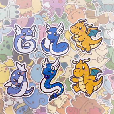 Dratini Dragonair Dragonite Sticker Pack