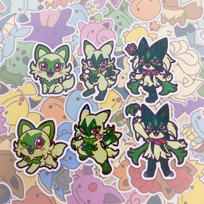 Sprigatito Floragata Meowscarada Sticker Pack