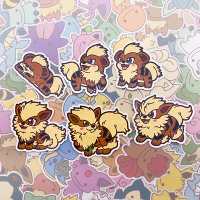 Growlithe &amp; Arcanine Sticker Pack
