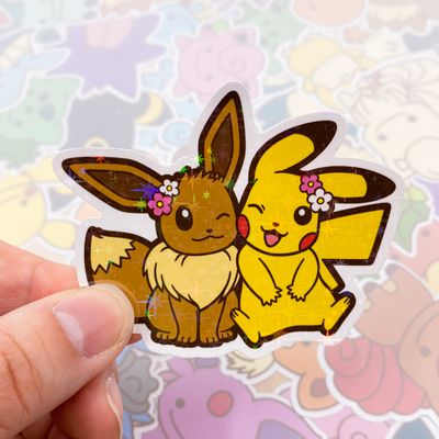Eevee Pikachu Single Sticker