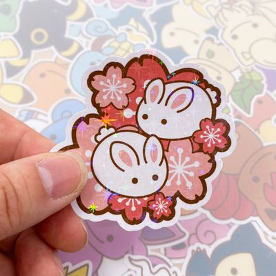 Sakura Bunnies Single Sticker