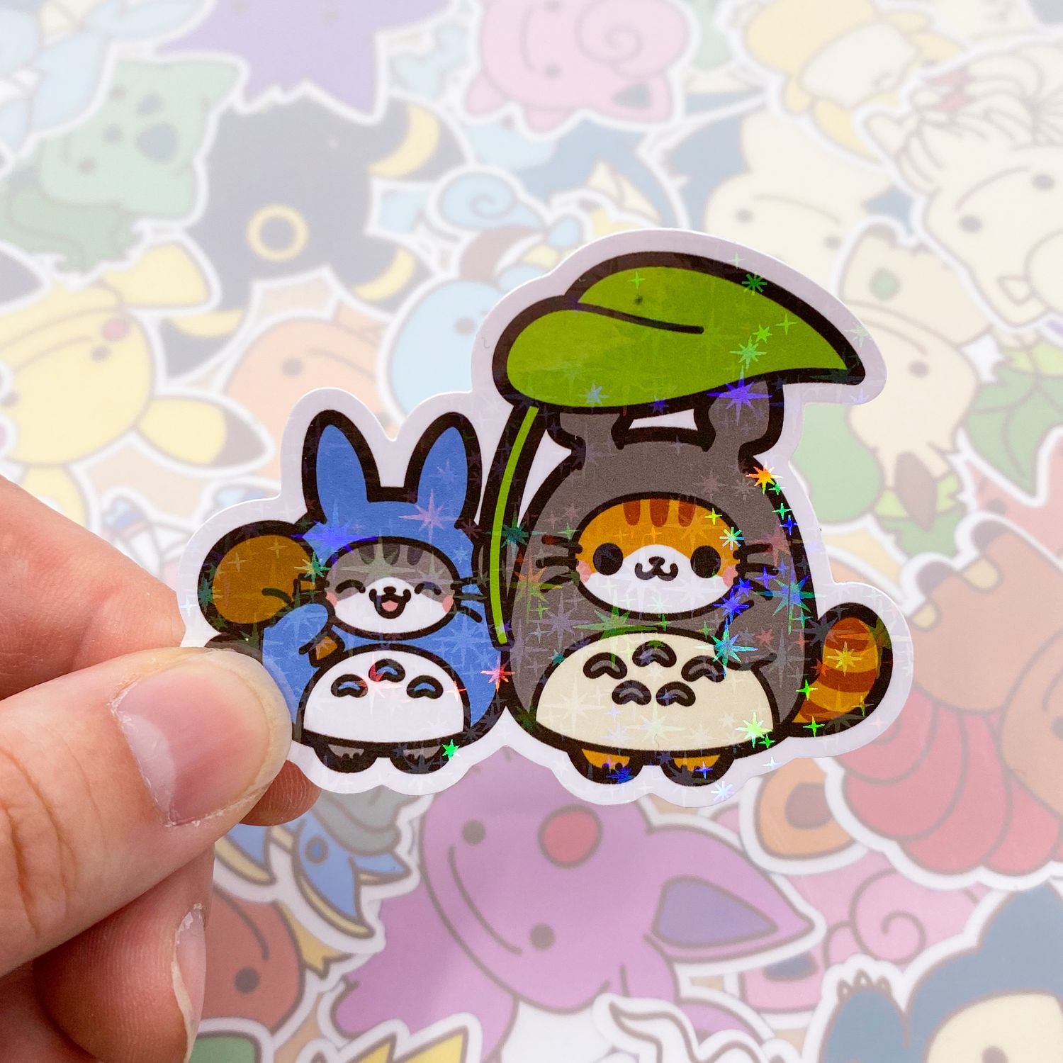 Totoro Cats Single Sticker