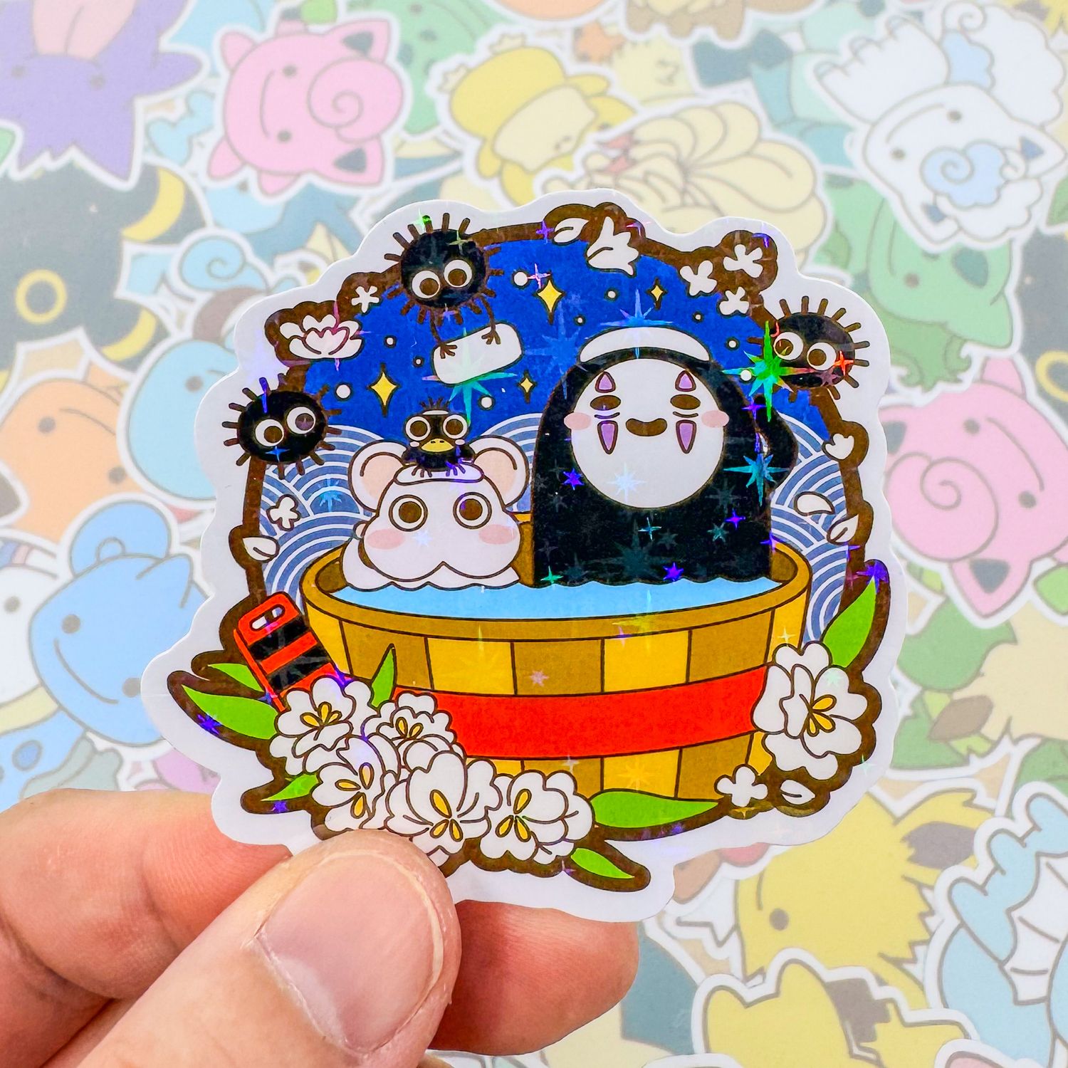 No Face Hot Spring Single Sticker
