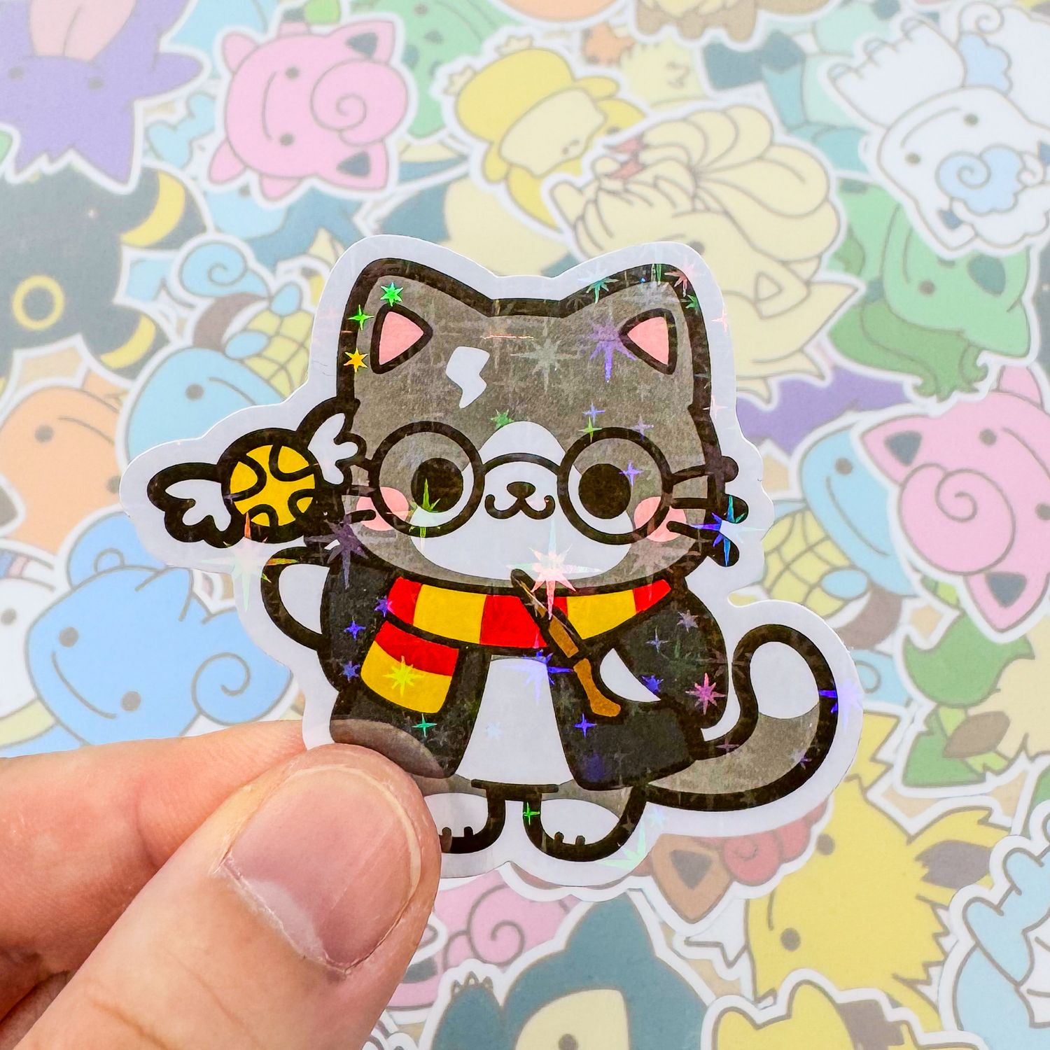 Cat Wizard Single Sticker