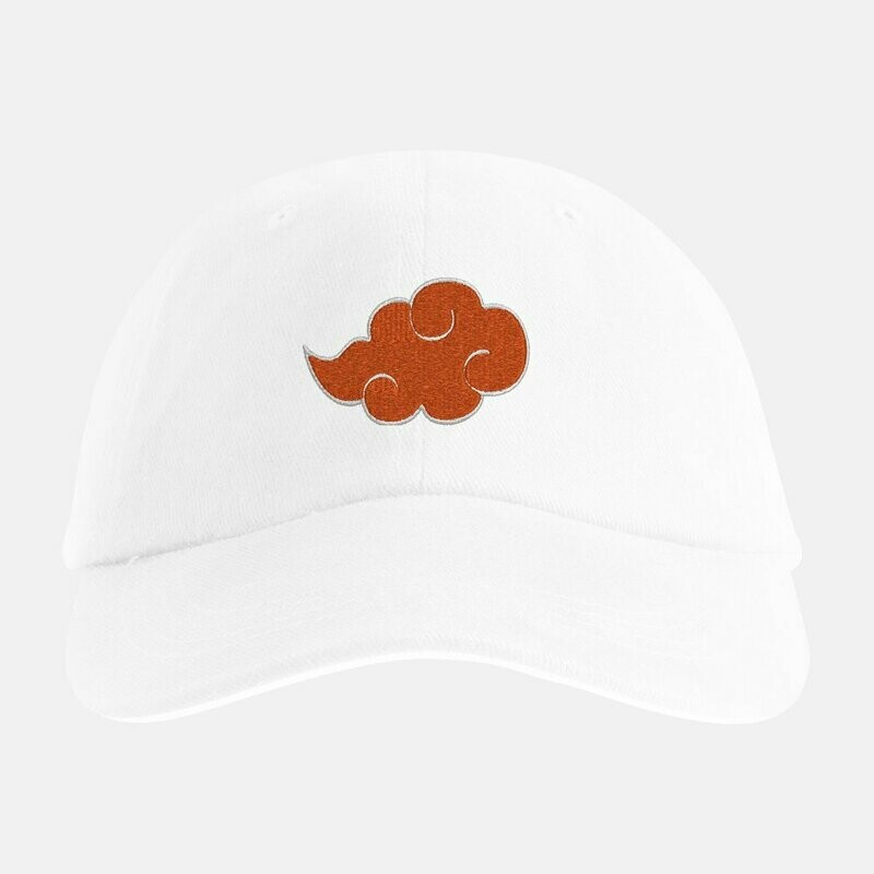 White Akatsuki Print Baseball Cap