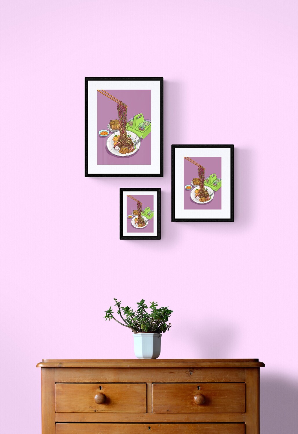 A5/A4/A3 size Giclee Print of Yentafo Bamee Haeng