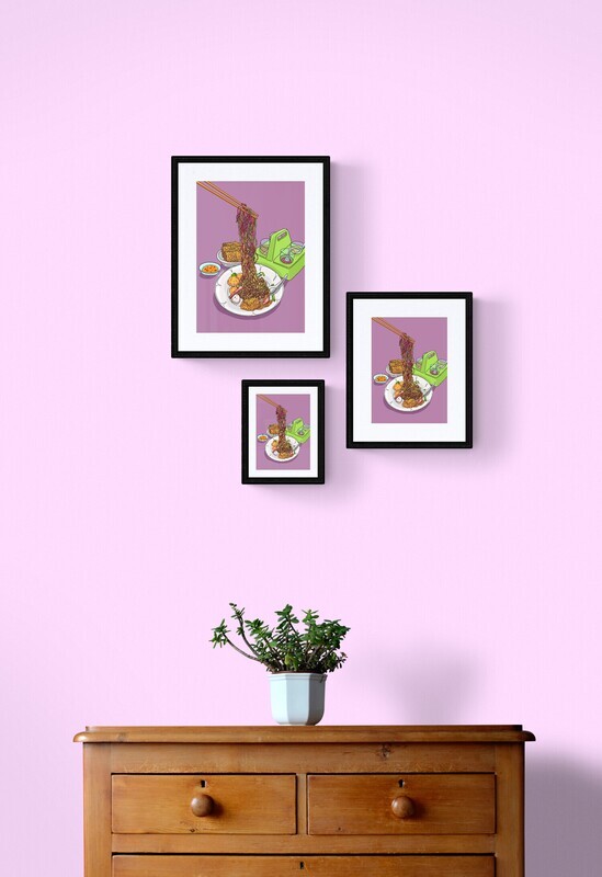 A5/A4/A3 size Giclee Print of Yentafo Bamee Haeng