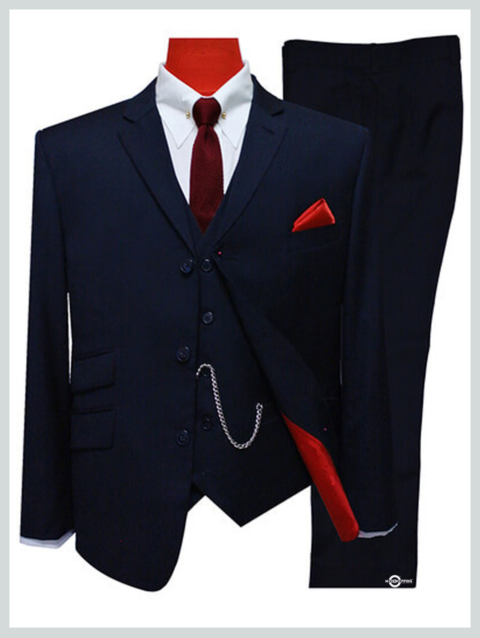 3 Piece Suit | Tailored 60s Mod Dark Navy Blue Suit
