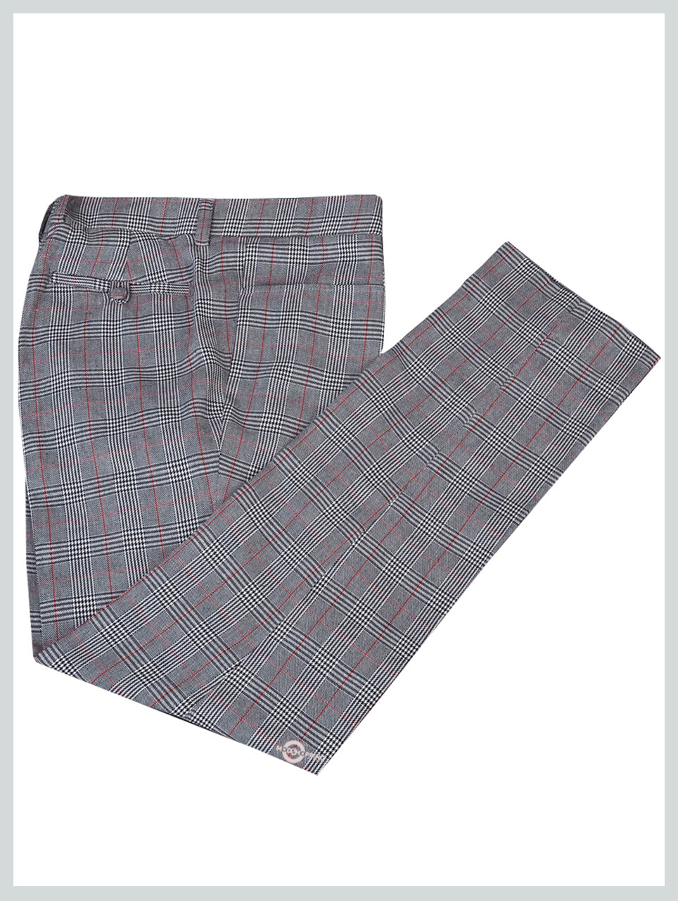 Light Grey Prince Of Wales Check Trouser For Man