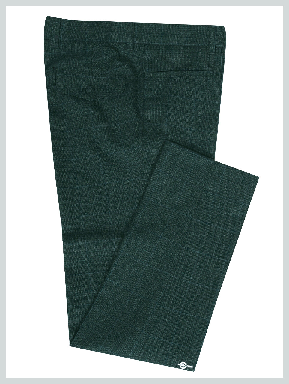 Mod Trouser |  Olive Green Glen Plaid Check Trouser