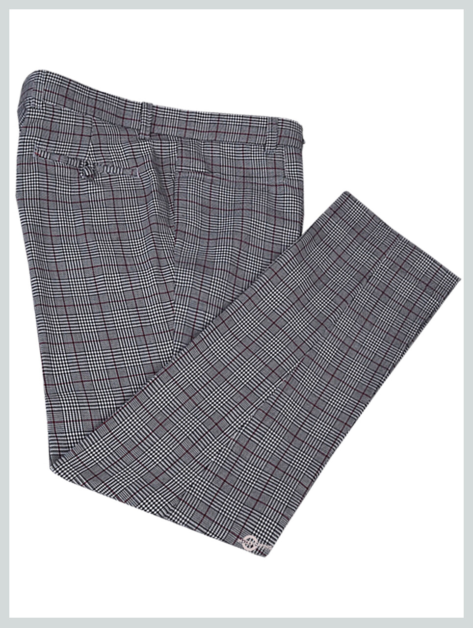 Mod Trouser | Grey Prince Of Wales Check Trouser