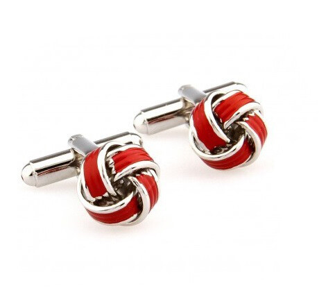 Slim Fit Stainless Steel Red Knots Cufflinks For Men Sale For Online