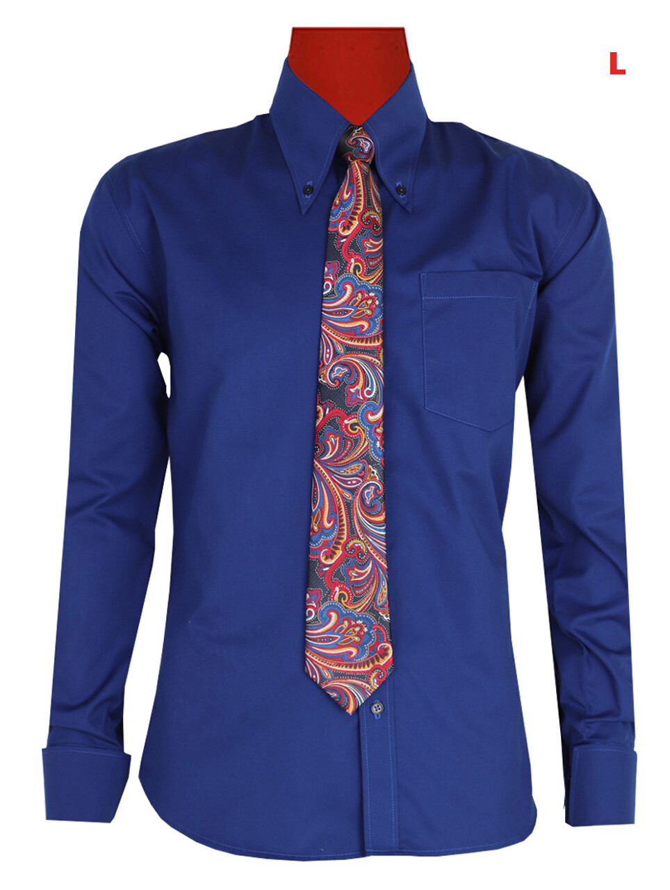 This Shirt Only. Button-Down Pointed Collar  Blue Color Shirt