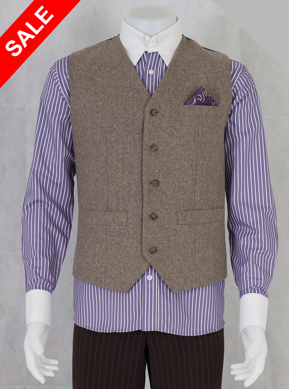 Only This Waist Coat.Beige Tweed Waistcoat 38R
