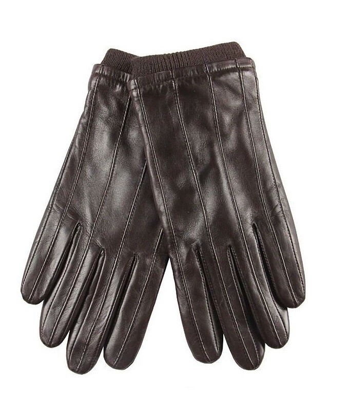 Winter Gloves| Lambskin Leather Men Winter Warm Brown Leather Gloves Size M