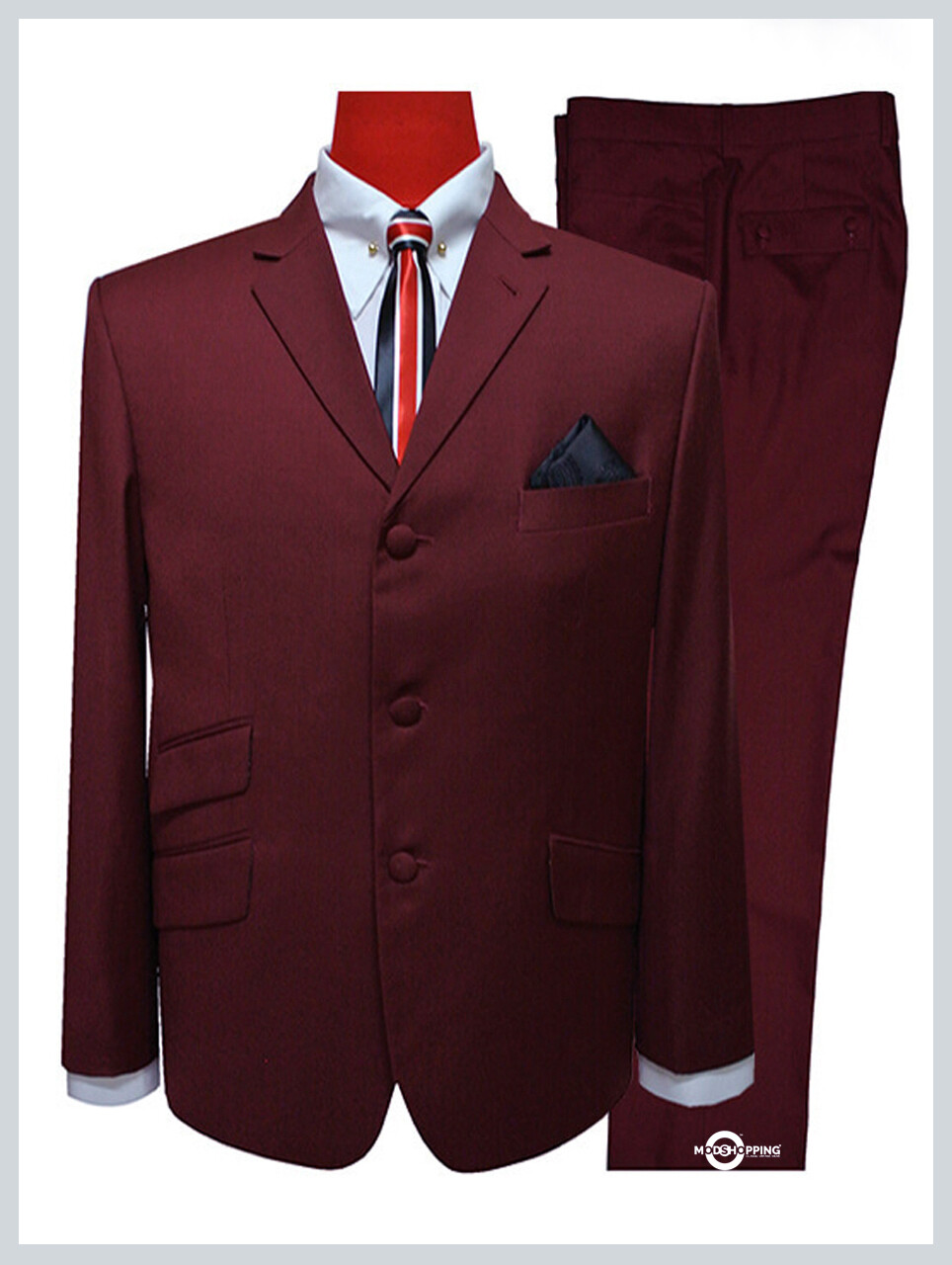 mod suit | burgundy suit for men,tailored 3 button