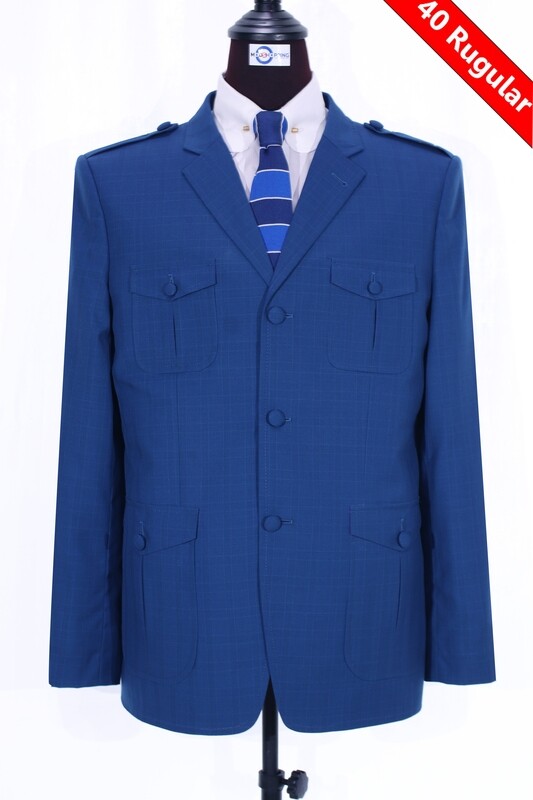 Sale Only This Jacket |  Blue Plaid Wool Jacket