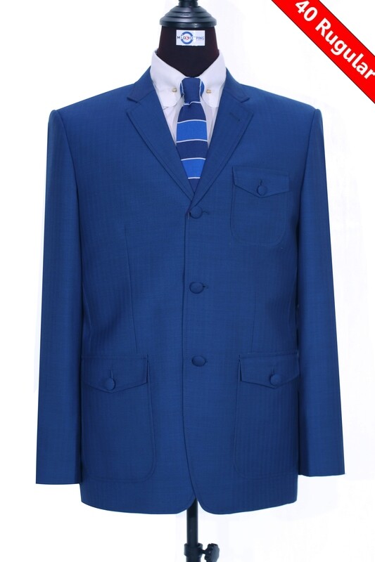 Sale Only This Jacket Sapphire Blue Herringbone