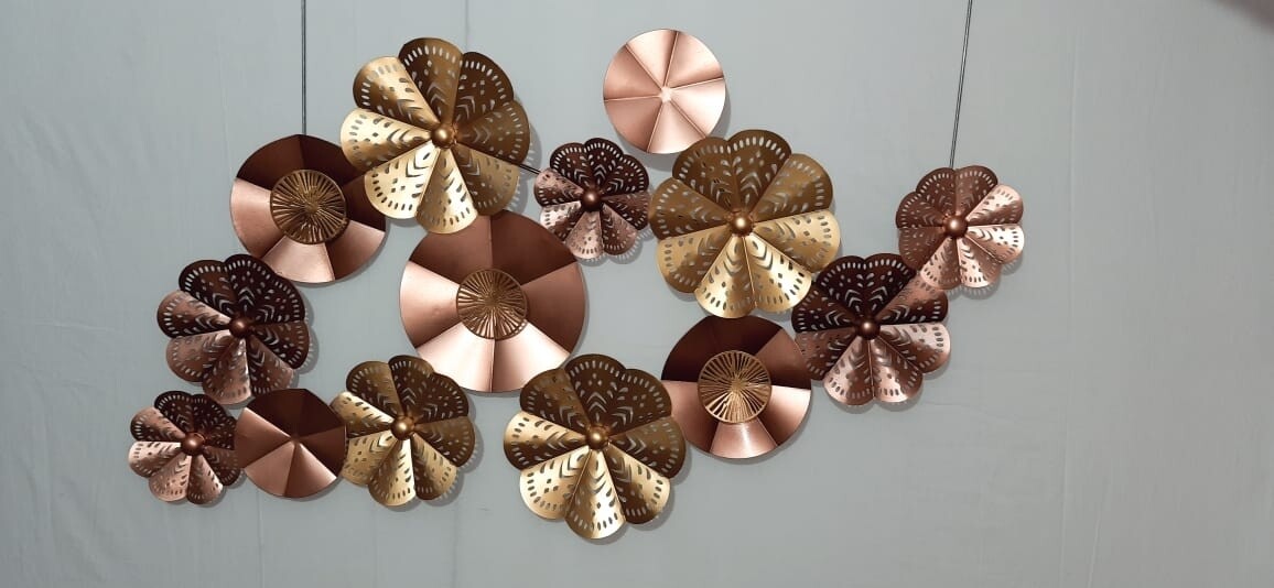Brown Gold Metal Wall art