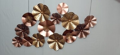 Brown Gold Metal Wall art