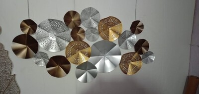 Brown Silver Metal Wall Art