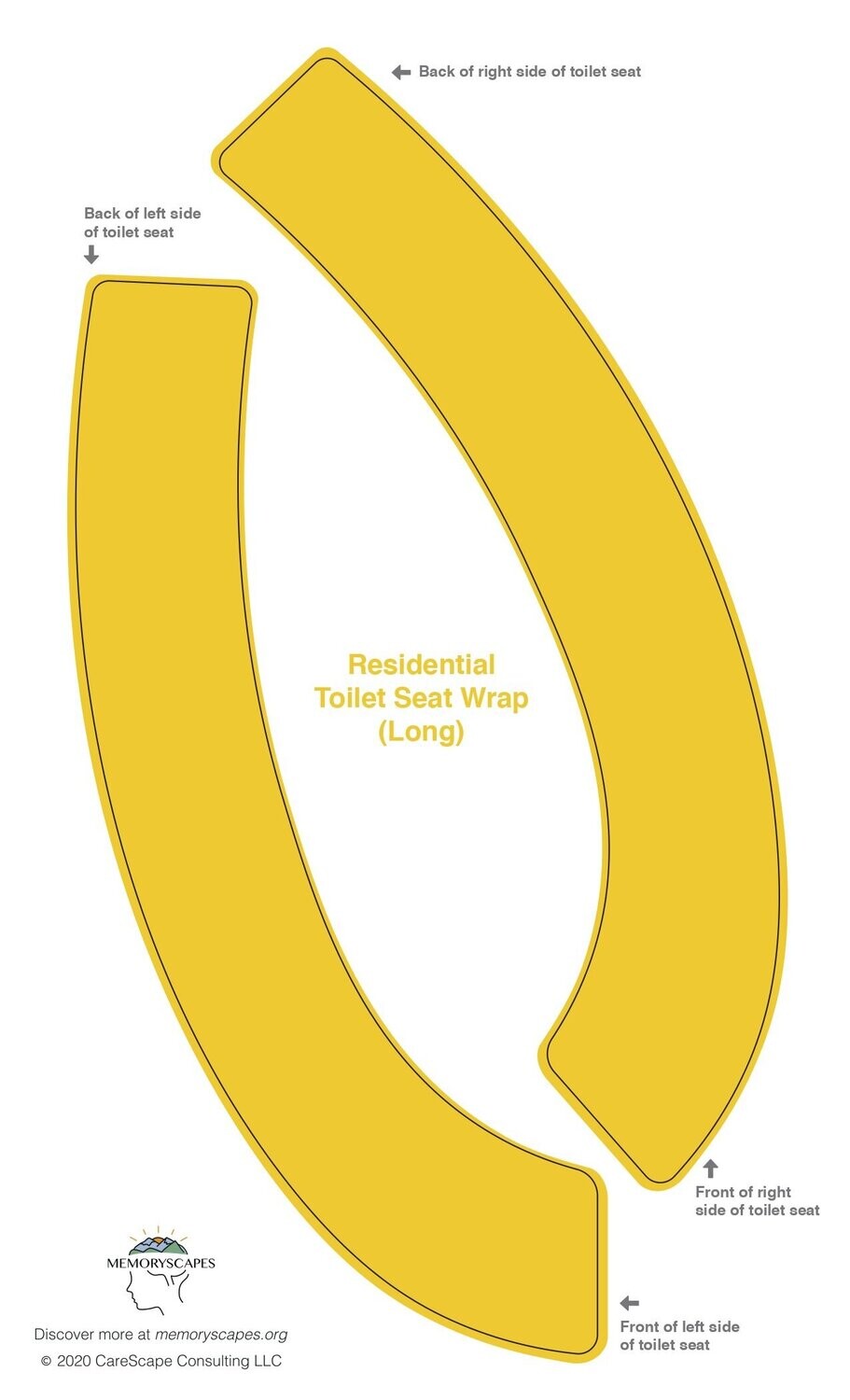 Toilet Wrap and Grab Bar Wrap, Color/Type: Yellow Round