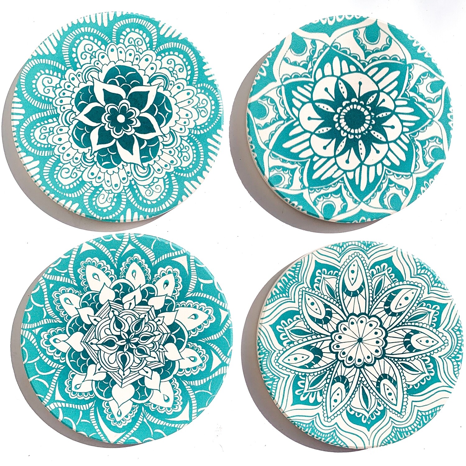 Hand Drawn Ceramic Coasters
