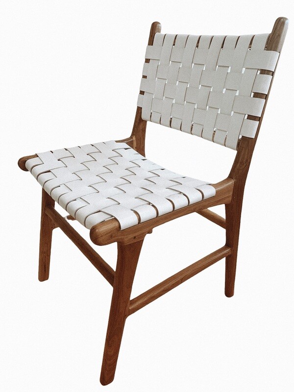 Dining Chair White Woven