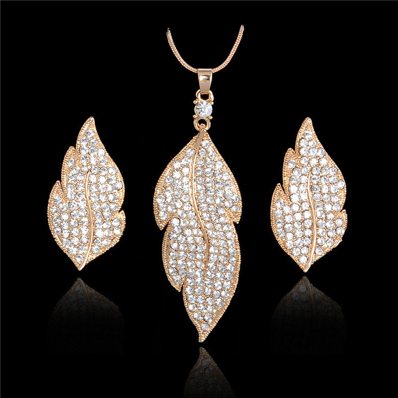 Austrian Crystal Leaf Set Austrian Crystal Leaf Set