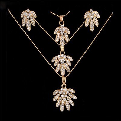 Austrian Crystal Triple Necklace Set Austrian Crystal Triple Necklace Set