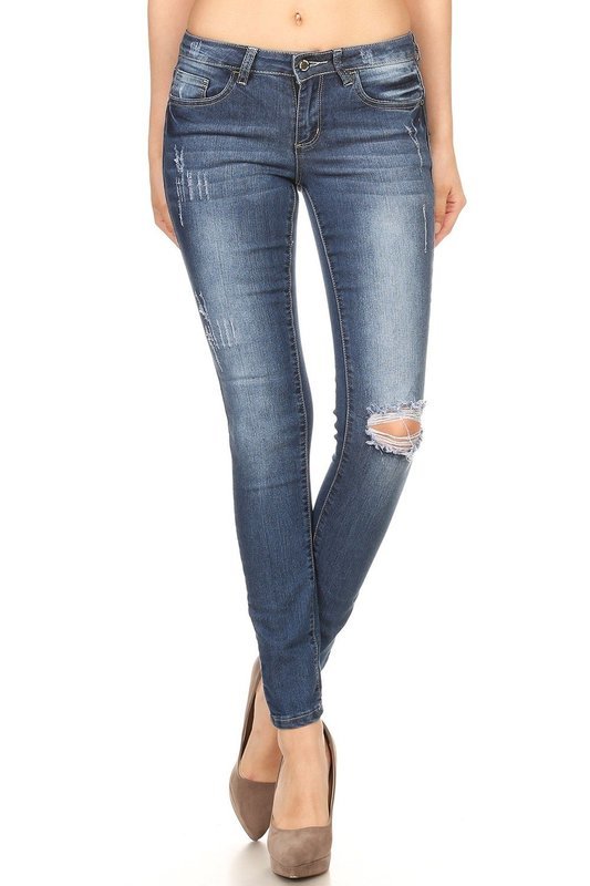 Denim Couture Destroyed Knee Jean Denim Couture Destroyed Knee Jean