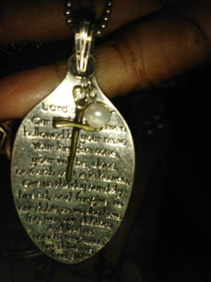 Lord's Prayer Spoon Necklace