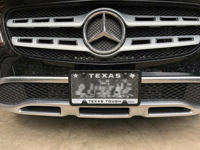 Sly Bracket for Mercedes-Benz models with mesh lower grille.