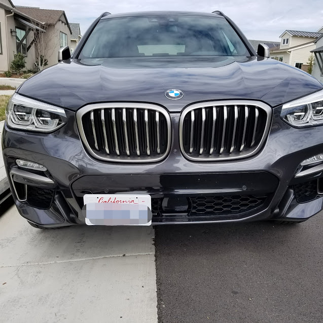 Sly Bracket for BMW models with mesh-style grille.