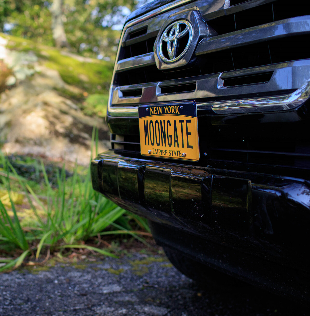 SLY BRACKET FITS TOYOTA MODELS WITH HORIZONTAL SLATS LOWER GRILLE