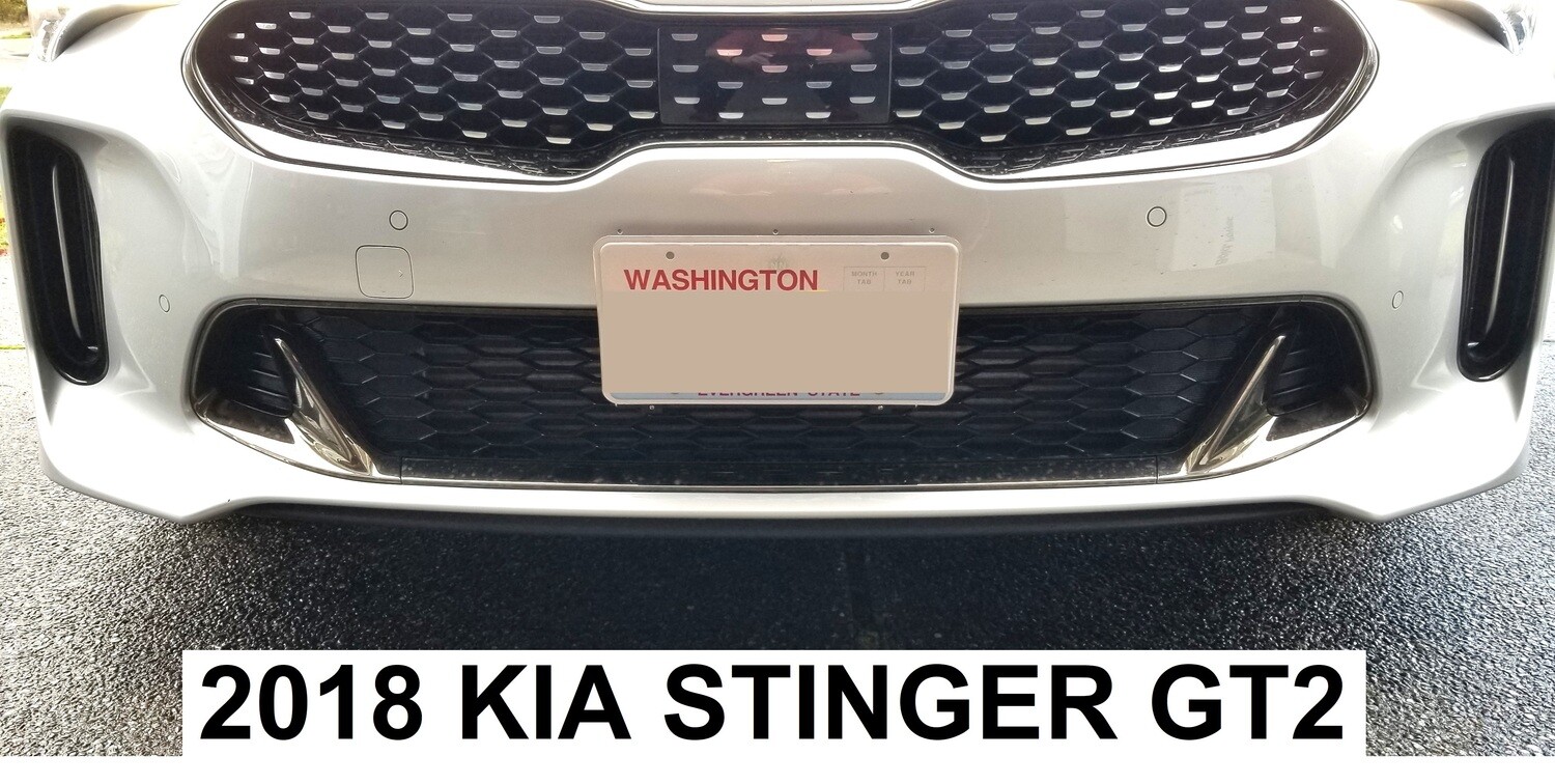 Sly Bracket for Kia Stinger GT GT2 with mesh-style lower grille.