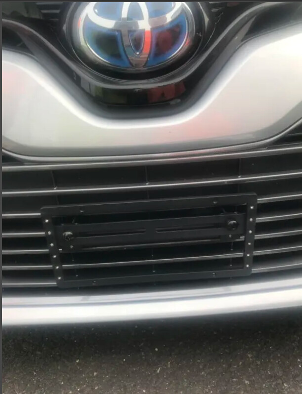 Sly Bracket fits Toyota models with horizontal slats lower grille.