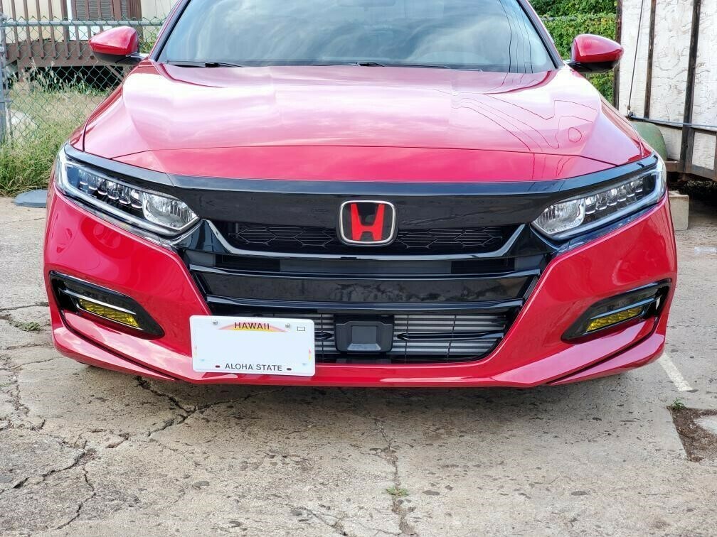 Sly Bracket fits 2018-2025 Honda Accord with horizontal slat lower grille.
