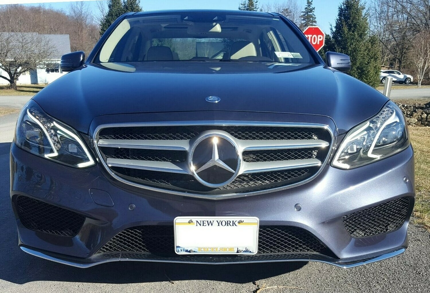 Sly Bracket for Mercedes-Benz models with mesh lower grille.