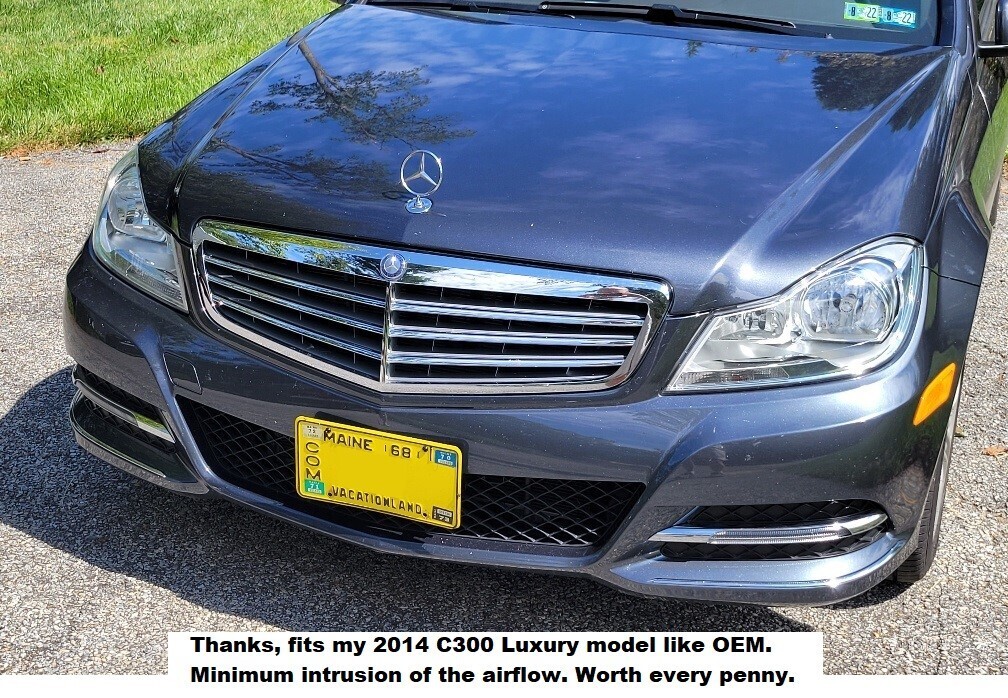 Sly Bracket for Mercedes-Benz models with mesh lower grille.
