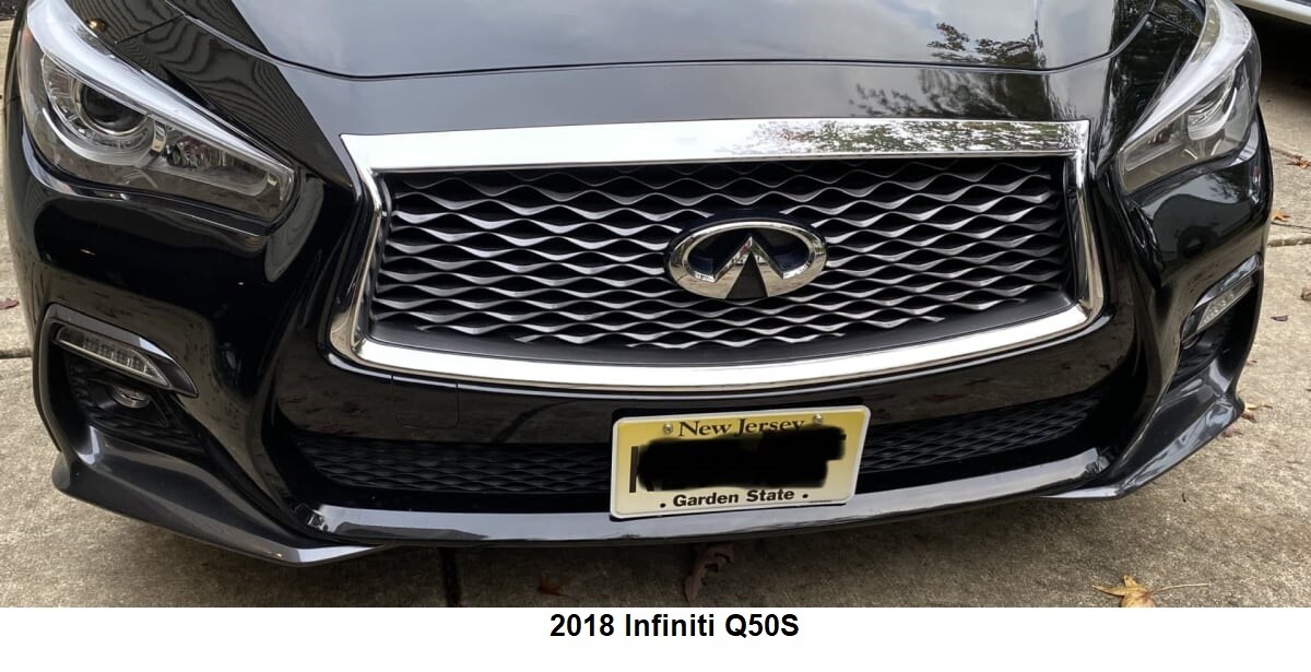 Sly Bracket for Infiniti models with mesh-style lower grille.