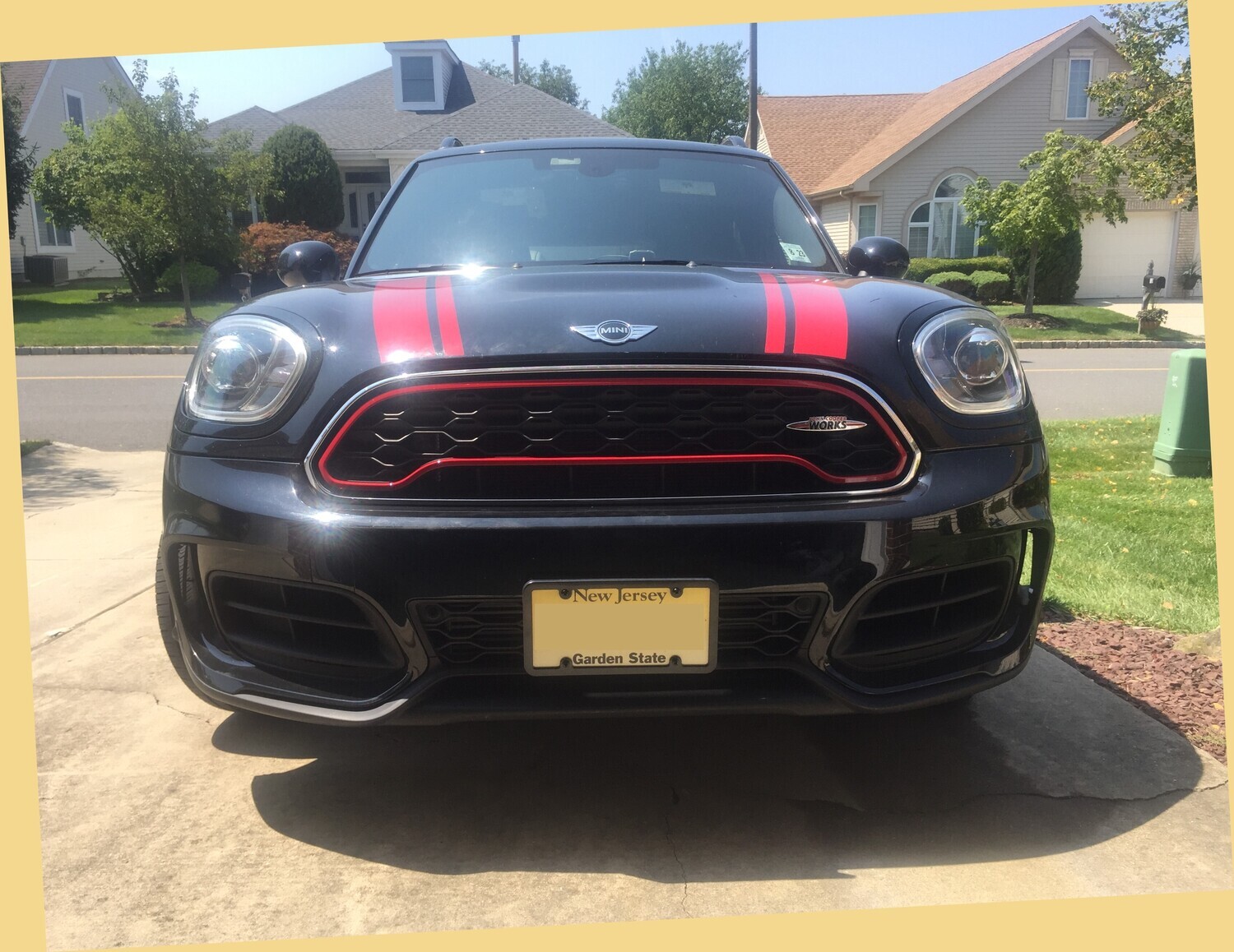 Sly Bracket fits Mini Cooper models with mesh-style lower grille.
