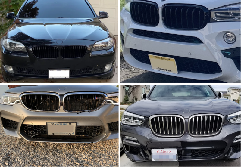 Sly Bracket for BMW models with mesh-style grille.