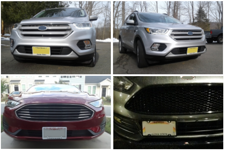 Sly Bracket fits Ford models with horizontal slat lower grille.
