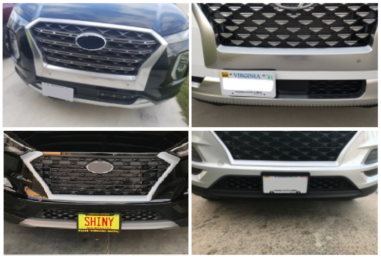 Sly Bracket for Hyundai models with mesh lower grille.