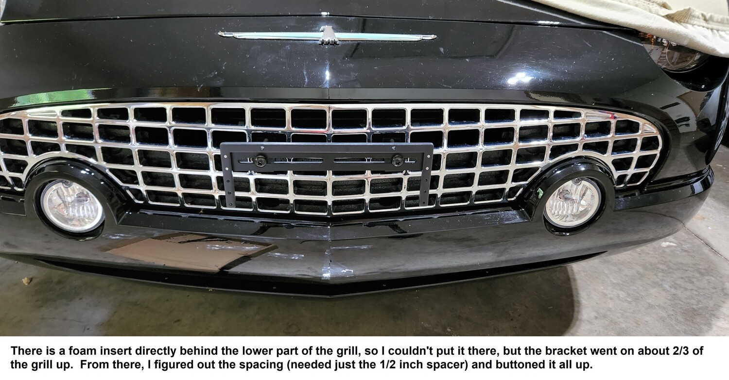 Sly Bracket fits Ford models with horizontal slat lower grille.